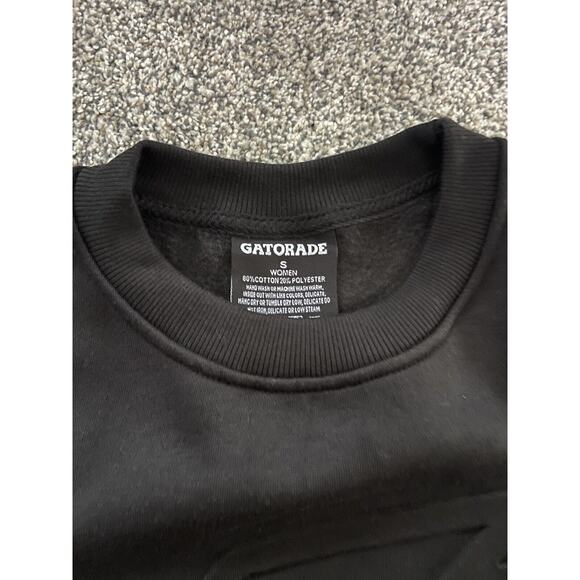 Gatorade Embossed Logo Crewneck Sweatshirt Black Women’s Size Small - Picture 5 of 6